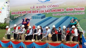 le khoi cong khu lien hop che bien lua gao angimex binh thanh