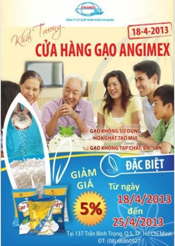 sap khai truong cua hang gao angimex tai tp  ho chi minh