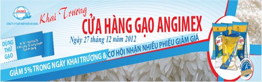 khai truong cua hang gao angimex